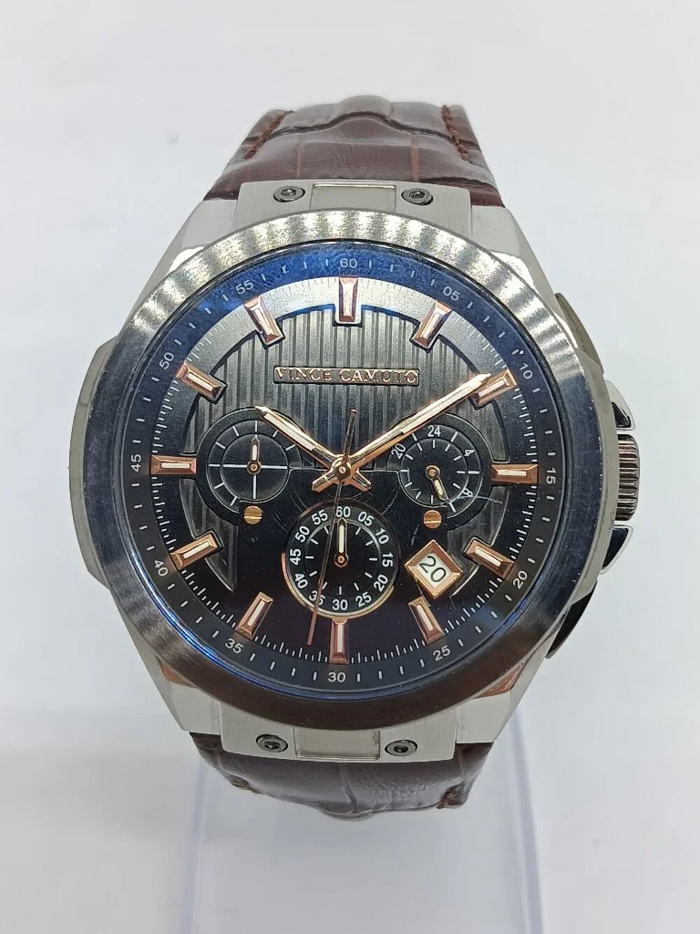 Vince Camuto VC/11111DGSG Men's 44mm S/Steel Black Dial Multifunction Watch